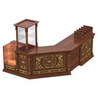 Свечная лавка &quot;Судиславская&quot;. Компоновка №2, цвет &quot;ноче экко&quot;, &quot;кипарис&quot; с золотом (поталь)