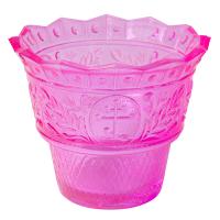 Стаканчик для лампады "Ландыш" розовый, 8,5х7 см