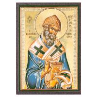 Икона святителя Спиридона Тримифунтского, МДФ, 6х9 см