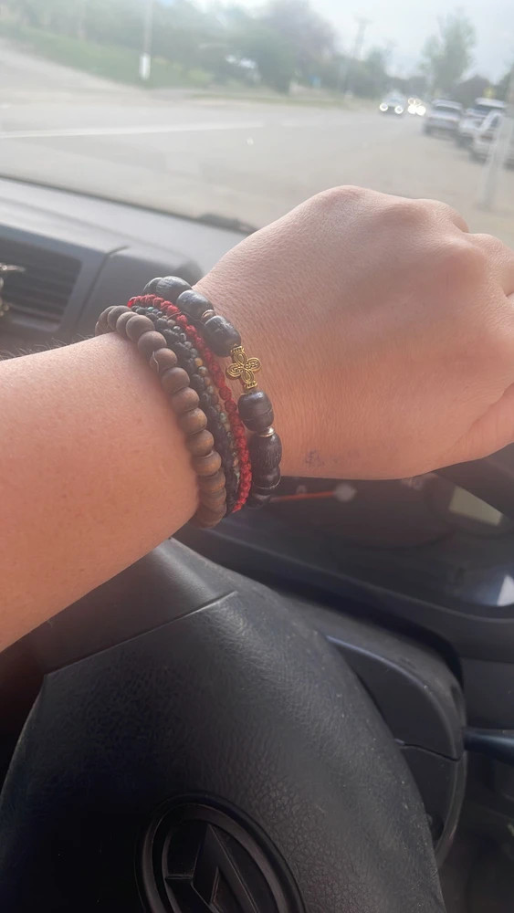 Браслет-четки из ладанного дерева, черный