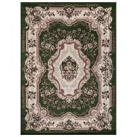 Ковер прямоугольный зеленый, ворс из полипропилена №1