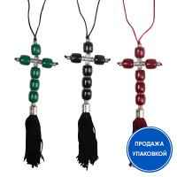 Подвеска в машину в виде креста, пластик, 5х8,4 см (упаковка 12 шт.)