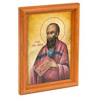 Икона апостола Павла в деревянной рамке, 12х1,5х17 см