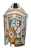Иерейское облачение вышитое белое, шелк