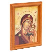 Икона Божией Матери "Казанская" в деревянной рамке, 12х1,5х17 см