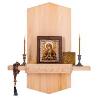 Полка для икон "Суздальская" прямая, цвет "натуральное дерево", 1 ярус