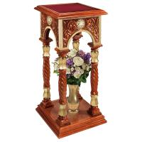 Подставка церковная "Тверская", цвет "кипарис" с золотом, 50х50х100 см