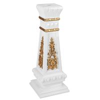 Подставка под хоругвь, крест, икону "Петербургская", белая с золотом (поталь), 40х40х110 см
