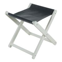 Табурет церковный раскладной "Новгородский" белый, серая ткань, 42х40х40 см, У 3-3416