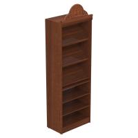 Свечная лавка "Судиславская". Секция №8, шкаф-витрина, наклонные полки, цвет "ноче экко", "кипарис"