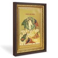 Икона Преображения Господня, в широком багете, цвет "темный дуб", на холсте, с золочением