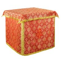 Облачение на престол с пеленой, шелк &quot;Горненский&quot;, красное с золотом