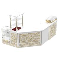 Свечная лавка &quot;Суздальская&quot;. Компоновка №2 белая с золотом (патина)