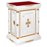 Жертвенник "Вологодский" белый с золотом (поталь)