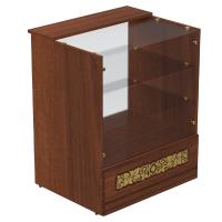 Свечная лавка "Суздальская". Секция №3, напольная витрина, цвет "ноче экко", "кипарис" с золотом (по