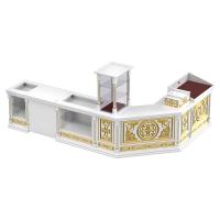 Свечная лавка &quot;Судиславская&quot;. Компоновка №1 белая с золотом (патина)