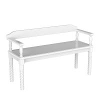 Скамья храмовая &quot;Курская&quot; белая, короткая, 120х44х70 см