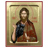 Икона Иоанна Пророка, Предтечи и Крестителя Господня, на дереве, золочение (поталь), 12,5х16 см