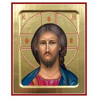 Икона Спасителя &quot;Спас оплечный&quot;, на дереве, золочение (поталь), 12,5х16 см