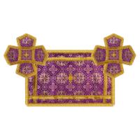 Покровцы и воздух, шелк "Горненский", фиолетовые с золотом