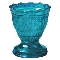 Лампада стеклянная "Лилия", цвет "морская волна", на ножке, высота 8,5 см, диаметр 7,2 см Лампада стеклянная "Лилия", цвет "морская волна", на ножке, высота 8,5 см, диаметр 7,2 см