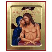 Икона Спасителя &quot;Не рыдай Мене, Мати&quot;, на дереве, золочение (поталь), 12,5х16 см