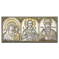 Икона в машину, триптих греческий, 10х4,5 см, У 06-0158