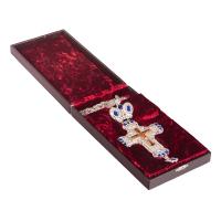 Футляр для наперсного креста или панагии, искусственная кожа, 22х12х4 см, коричневый, №1