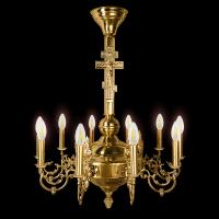 Паникадило на 10 свечей, диаметр 70 см, высота 90 см