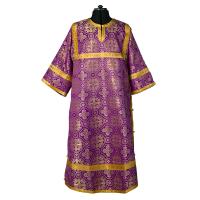 Стихарь алтарника, шелк "Горненский", фиолетовый с золотом