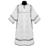 Стихарь алтарника детский, шелк "Горненский", белый с серебром