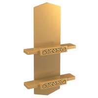 Полка для икон "Суздальская" прямая, цвет "золото", 2 яруса