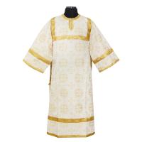 Стихарь алтарника детский, шелк "Горненский", белый с золотом