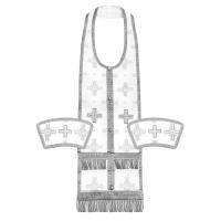 Требный набор / комплект, шелк &quot;Святительский&quot;, с подкладом, белый с серебром