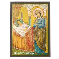 Икона Божией Матери "Целительница", МДФ, 6х9 см