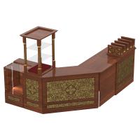 Свечная лавка "Суздальская". Компоновка №2, цвет "ноче экко", "кипарис" с золотом (поталь)