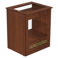 Свечная лавка &quot;Суздальская&quot;. Секция №1, со стеклом, цвет &quot;ноче экко&quot;, &quot;кипарис&quot; с золотом (поталь)