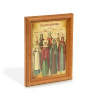 Икона &quot;Святые Жены Мироносицы&quot; в деревянной рамке, цвет &quot;кипарис&quot;,12х1,5х17 см