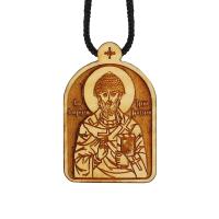 Образок деревянный с ликом святителя Спиридона Тримифунтского