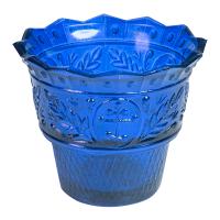 Стаканчик для лампады "Ландыш" синий, 8,5х7 см