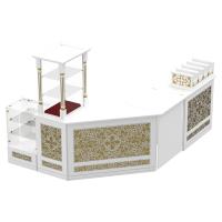 Свечная лавка "Суздальская". Компоновка №2 белая с золотом (поталь)