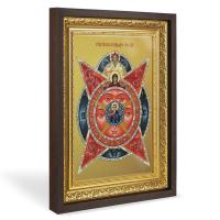 Икона "Всевидящее око Божие", в широком багете, цвет "темный дуб", на холсте, с золочением №2
