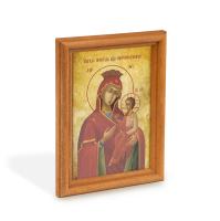 Икона Божией Матери "Скоропослушница" в деревянной рамке, цвет "кипарис", 12х1,5х17 см