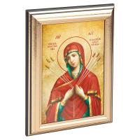 Икона Божией Матери "Умягчение злых сердец" в пластиковой рамке, 13х1,5х18 см