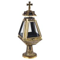 Фонарь бронзовый, патинирование, 13,1х12х33,4 см