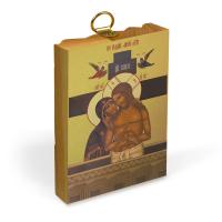 Икона Спасителя "Не рыдай Мене, Мати" на деревянной основе, на холсте с золочением