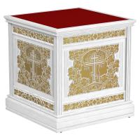 Облачение на престол &quot;Суздальское&quot; белое с золотом (поталь)