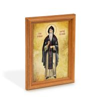 Икона преподобного Амвросия Оптинского в деревянной рамке, 12х1,5х17 см