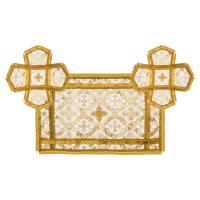 Покровцы и воздух, шелк "Николаевский", белые с золотом