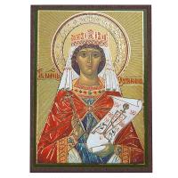 Икона великомученицы Екатерины Александрийской, МДФ, 6х9 см Икона великомученицы Екатерины Александрийской, МДФ, 6х9 см